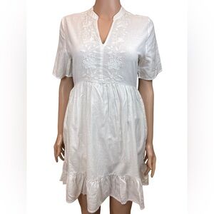 Lucky Brand Ivory Short Sleeve Dress XS